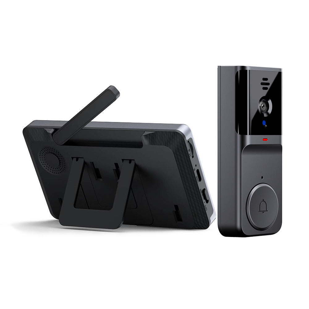 Wireless Video Doorbell with Monitor  Two-Way Intercom  4.3" Display
