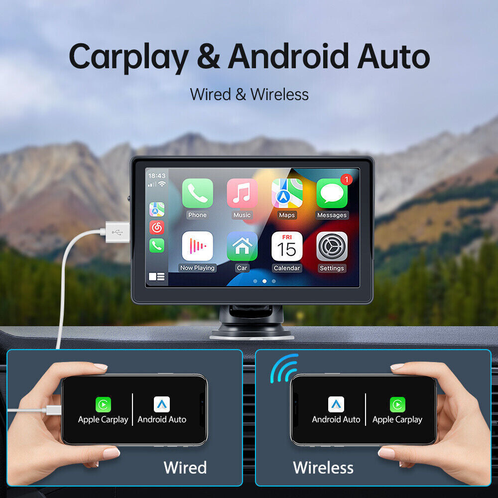 7" Smart Car Screen (CarPlay & Android Auto)