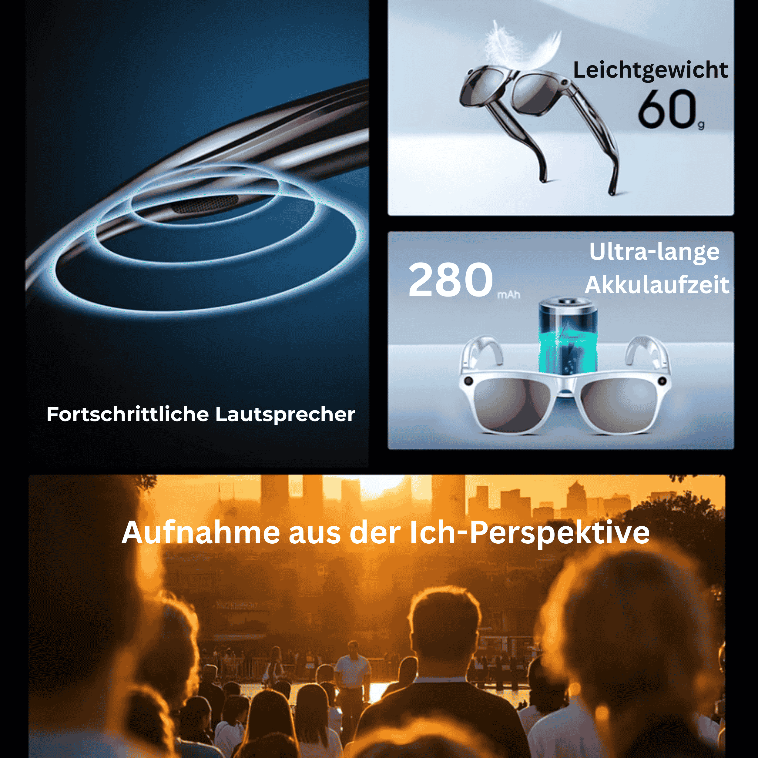 M01 Pro AI Smart Glasses (8MP)