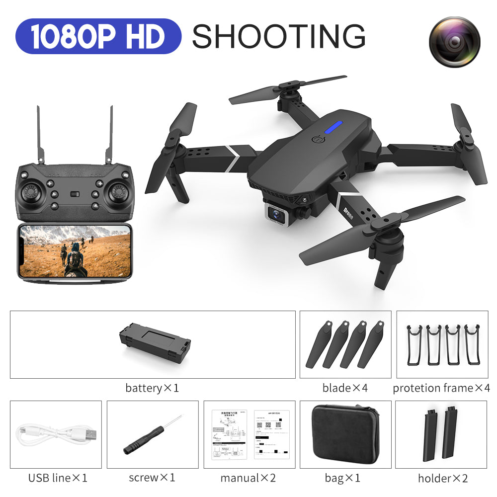 E88 Pro Foldable Drone - 4K Dual Camera & WiFi FPV