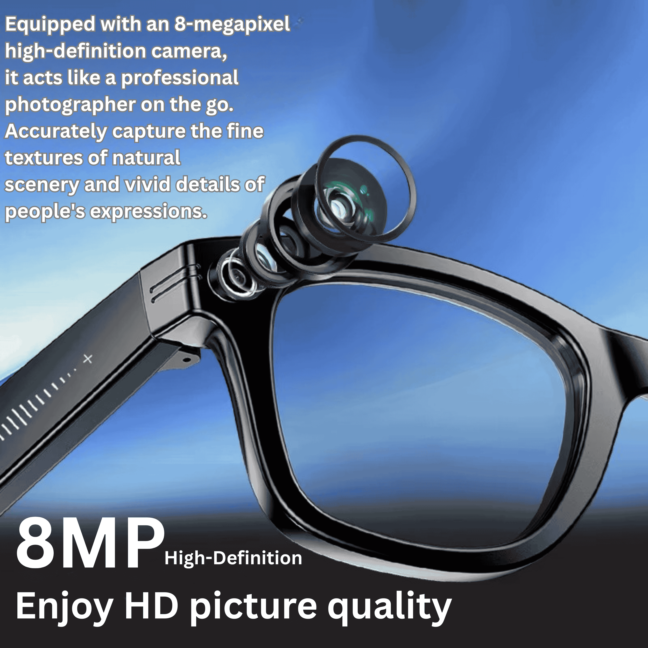 M01 Pro AI Smart Glasses (8MP)
