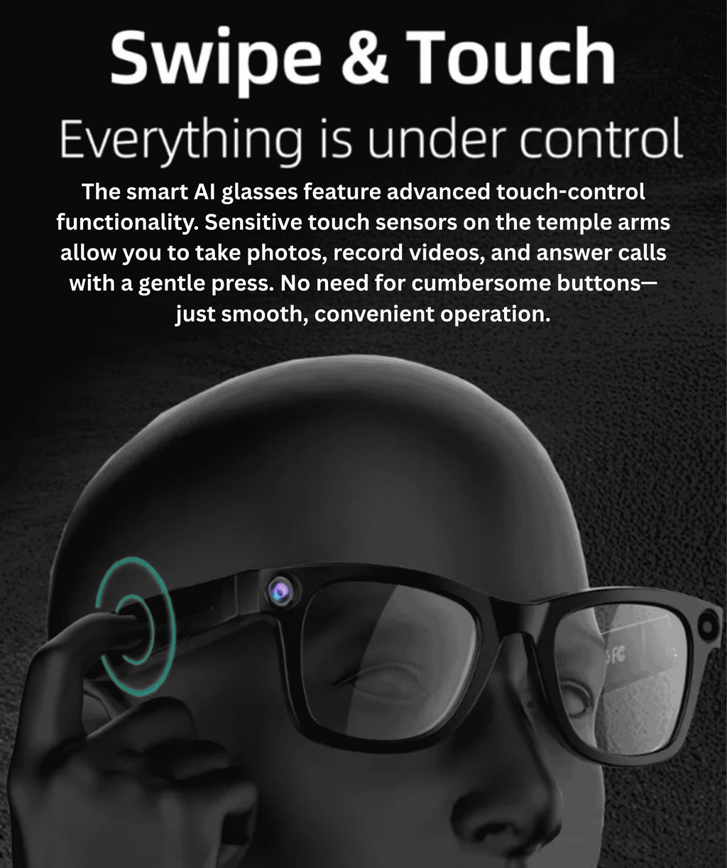 M01 Pro AI Smart Glasses (8MP)