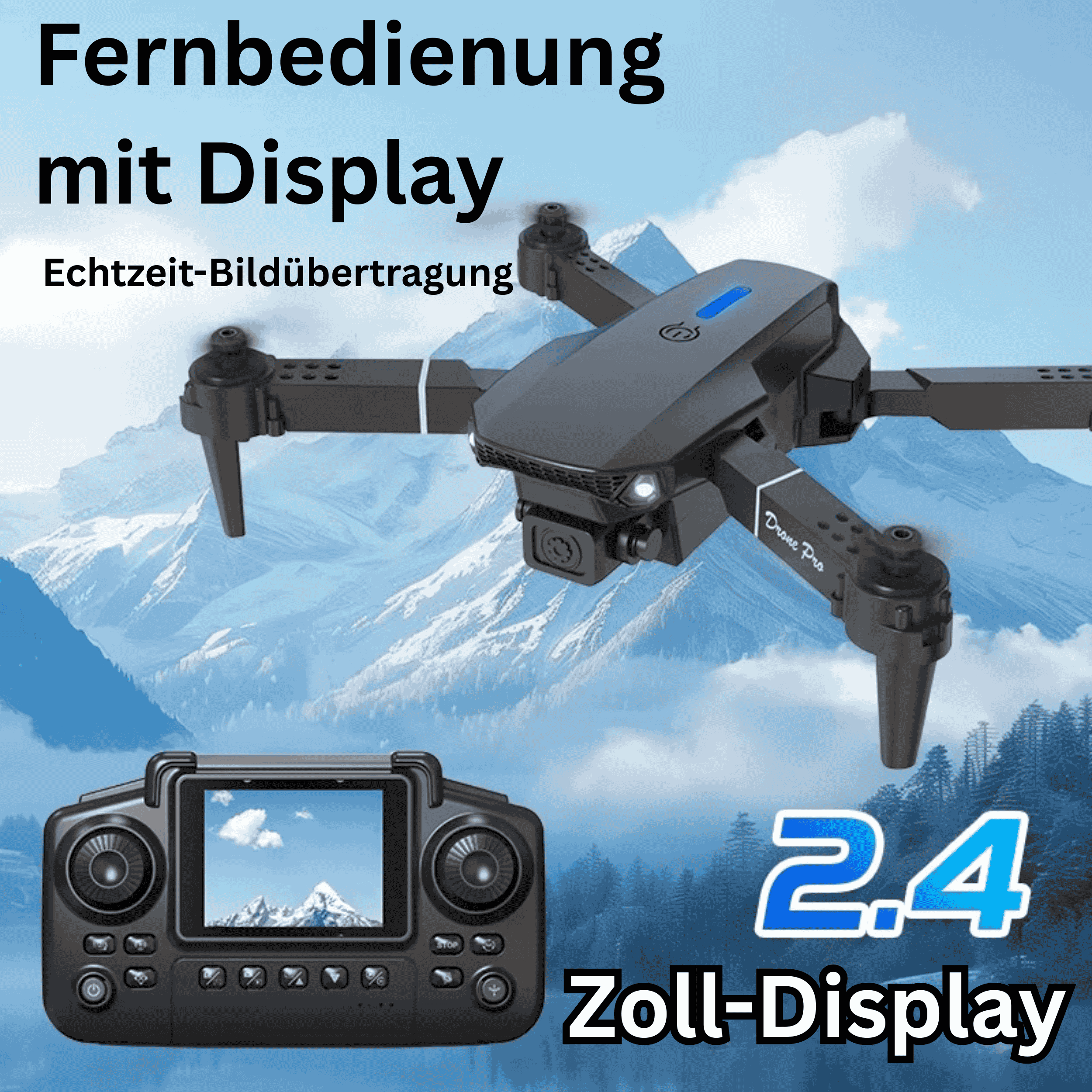 E88 Pro Foldable Drone - 4K Dual Camera & WiFi FPV