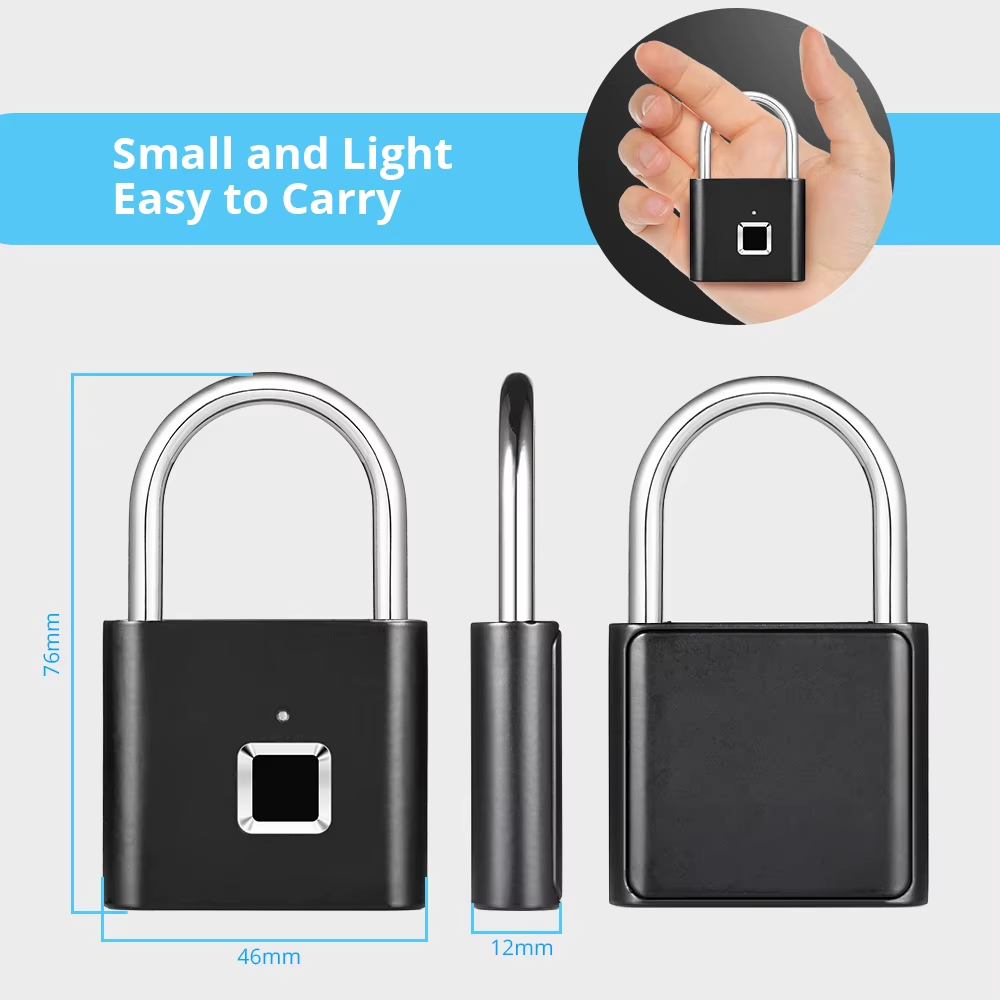 Outdoor Waterproof Smart Fingerprint Padlock