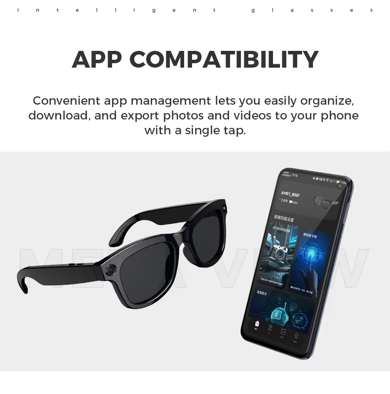 M01 Pro AI Smart Glasses (8MP)