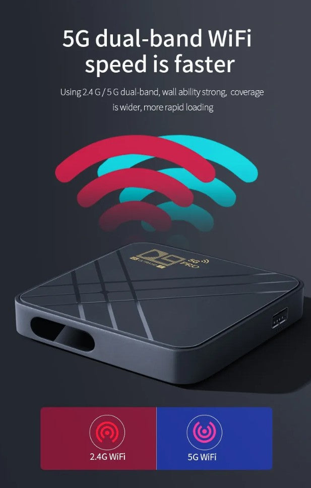 D9 Pro 4K 5G Smart TV Box 