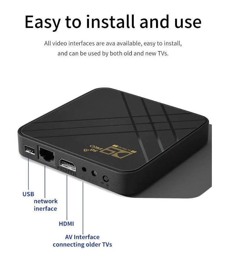 D9 Pro 4K 5G Smart TV Box 