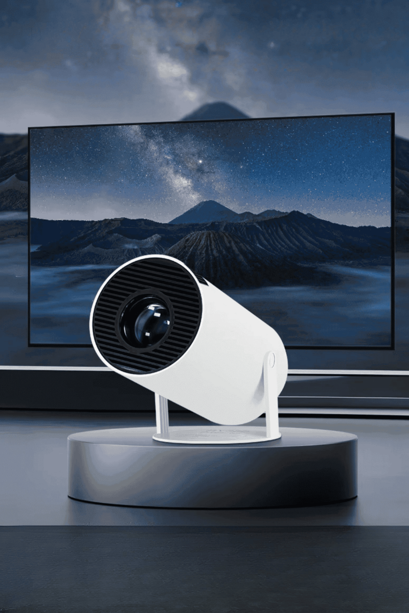 HY300 Pro Portable Smart Projector (180° Rotation)