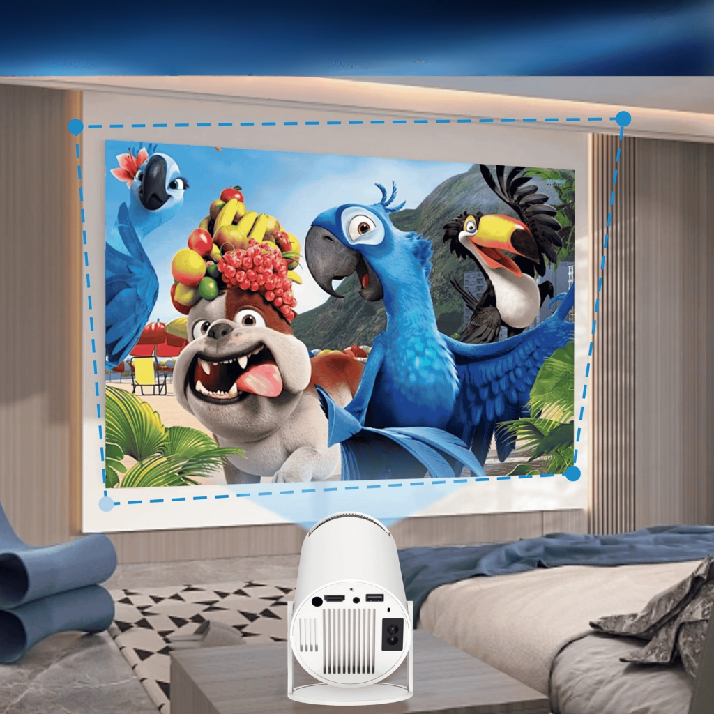 HY300 Pro Portable Smart Projector (180° Rotation)