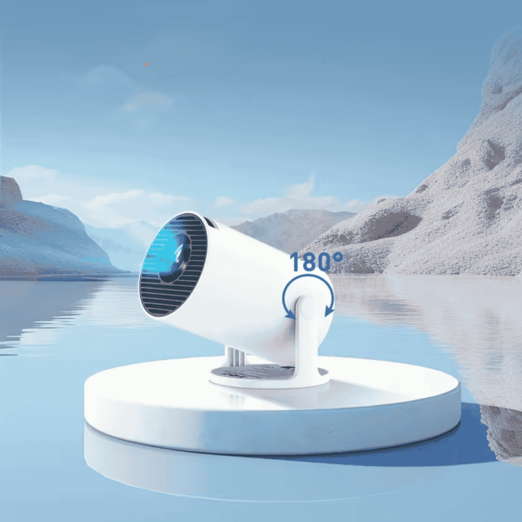 HY300 Pro Portable Smart Projector (180° Rotation)