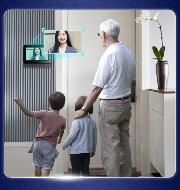 Kabellose Video-Türklingel mit Monitor  Zwei-Wege-Gegensprechanlage  4,3" Display