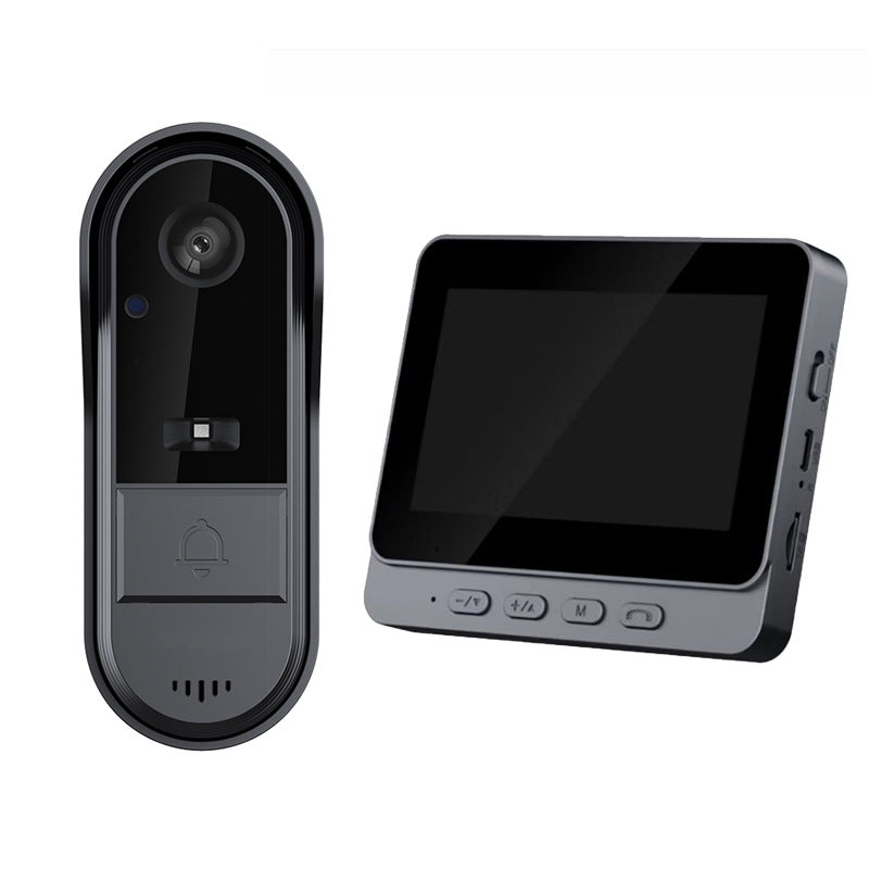 Kabellose Video-Türklingel mit Monitor  Zwei-Wege-Gegensprechanlage  4,3" Display