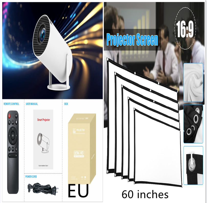 HY300 Pro Portable Smart Projector (180° Rotation)
